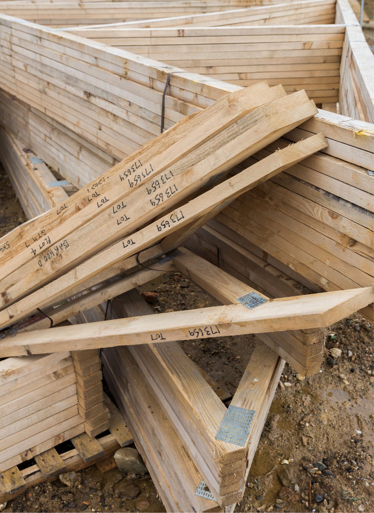 Timber framing on a custom construction project